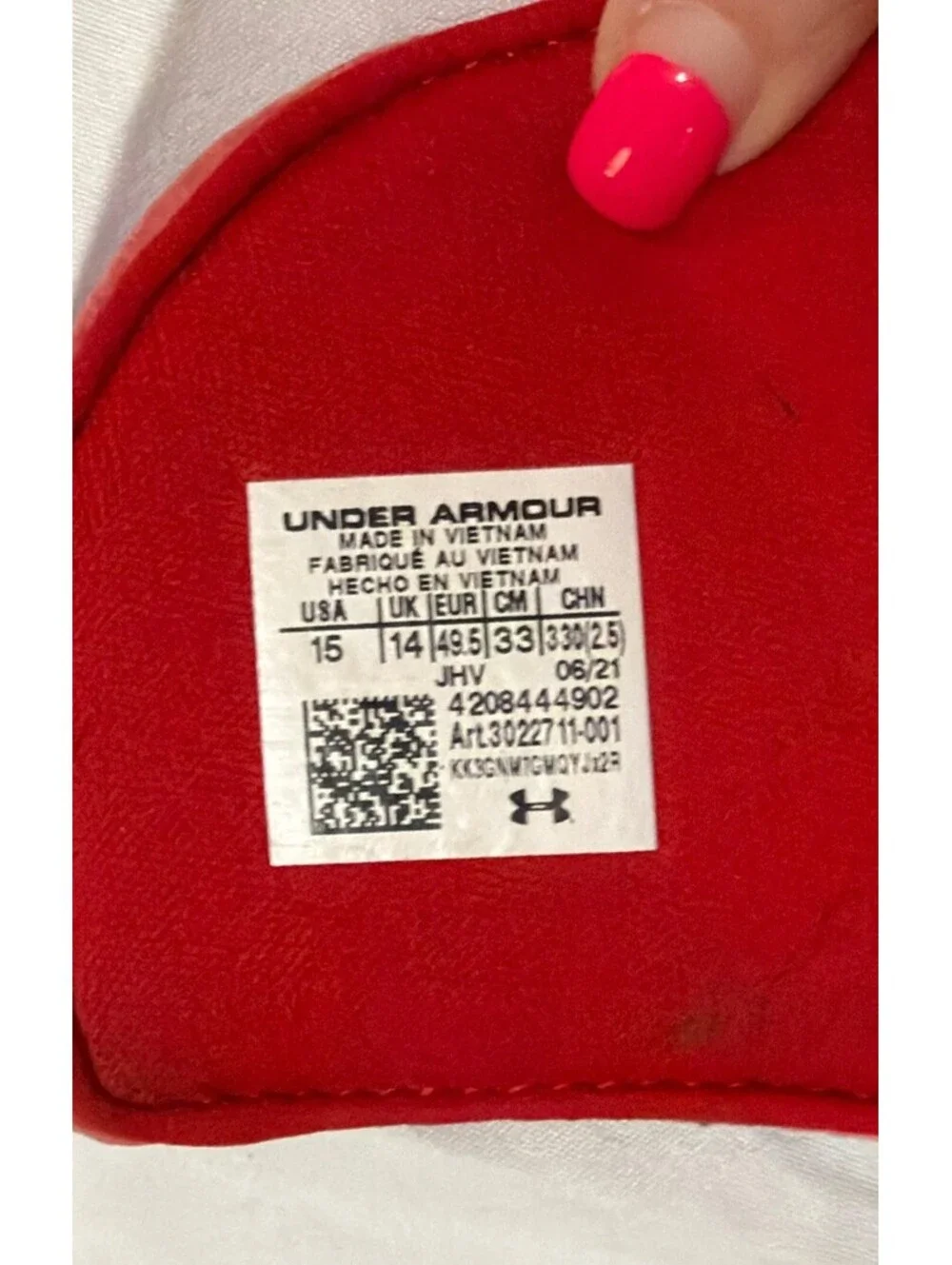 Under Armour Black Red Slides Sandals Mens sz 15 Shoes Adjustable Soft